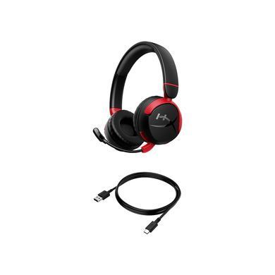 Гарнітура ігрова HyperX Cloud Mini, mini-jack/BT, 1.2м, чорний-червоний (7G8F1AA) [17452]