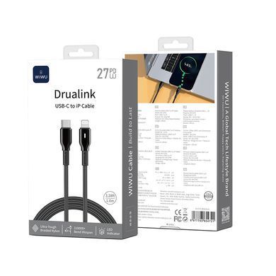 Кабель WIWU 27W Duralink Series Nylon Braided Cable Wi-C076 C-L 1M (6977703654721) [806476]