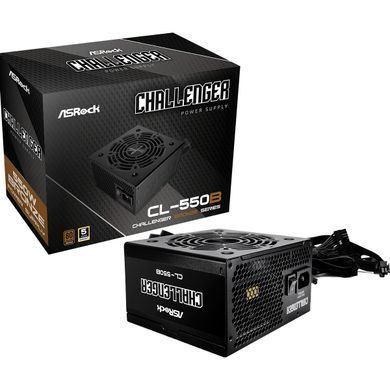 БЖ 550W ASRock Challenger 120mm, 80+ Bronze, Retail (CL-550B) [403435]