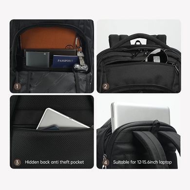 Рюкзак Tigernu T-B3182A 15.6" Black (T-B3182ABlack) [800126]