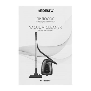 Пилосос ARDESTO мішковий, 800Вт, мішок- 2.5л, HEPA, чорно-бронзовий (VC-I-B800GB) [110815]