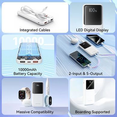 Універсальна мобільна батарея Vention 10000mAh PD White (FHOW0) [614601]