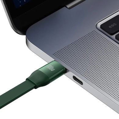 Кабель Baseus Bright Mirror 2 Series Retractable 3-in-1 Fast Charging Data Cable Type-C to M+L+C 100W 1.1m Green (CAMJ010206) [802629]