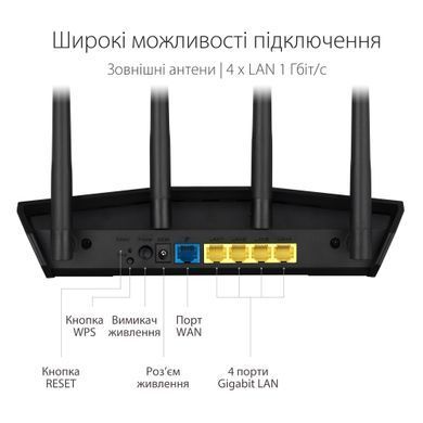 Бездротовий маршрутизатор Asus (90IG06Z0-MO3C00) (RT-AX57) [609549]
