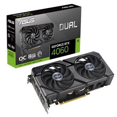 Відеокарта ASUS GeForce RTX 4060 8GB GDDR6 DUAL OC EVO DUAL-RTX4060-O8G-EVO (90YV0JC7-M0NA00) [12532]