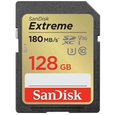 Карта пам'яті SanDisk SD 128GB C10 UHS-I U3 R180/W90MB/s Extreme V30 (SDSDXVA-128G-GNCIN) [111646]