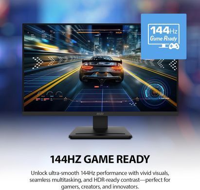 Монітор MSI 27" PRO MP273-E14A D-Sub, HDMI, DP, Audio, IPS, 144Hz, 1ms, sRGB 102%, FreeSync (9S6-3PB4CH-250) [115127]