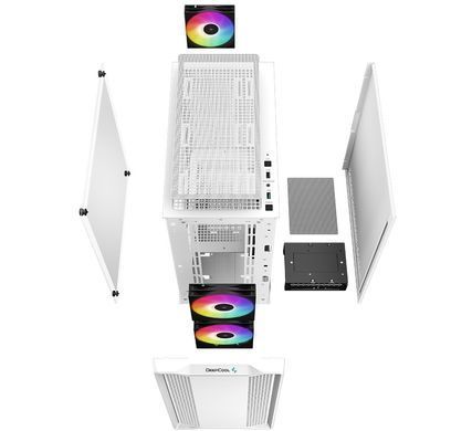 Корпус DeepCool CC360 White ARGB без БЖ (R-CC360-WHAPM3-G-1) [608679]