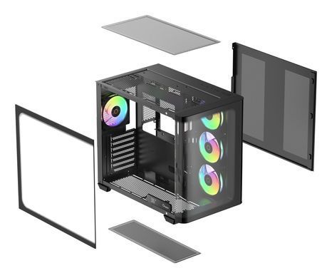 Корпус для комп'ютера IOTA C70 BK CURVE ARGB DIGITAL OCYPUS (IOTA-C70-BKD400CD-GL) [503738]