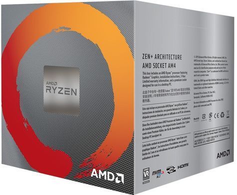 Центральний процесор AMD Ryzen 5 3400G 4C/8T 3.7/4.2GHz Boost 4Mb Radeon RX Vega 11 GPU Picasso AM4 65W Box (YD3400C5FHBOX) [114119]