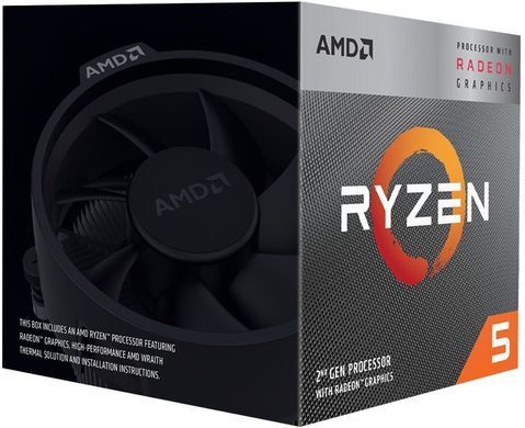 Центральний процесор AMD Ryzen 5 3400G 4C/8T 3.7/4.2GHz Boost 4Mb Radeon RX Vega 11 GPU Picasso AM4 65W Box (YD3400C5FHBOX) [114119]
