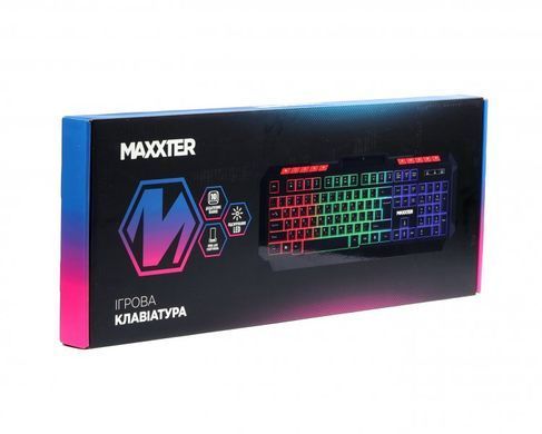 Клавiатура Maxxter Black (KBG-UML-02B-UA) [611425]