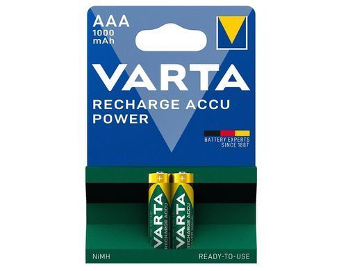 Акумулятор Varta NI-MH Power AAA 1000мА&bull;г, 2шт (05703301402) [113380]