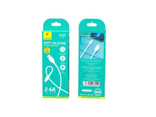 Кабель SkyDolphin S22T Soft Silicone USB - USB Type-C (M/M), 1 м, White (SDUSB-000602) [604262]
