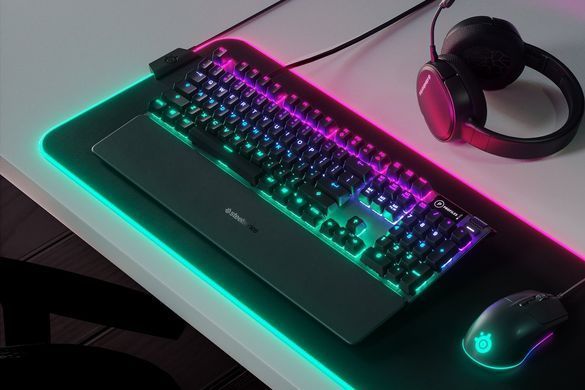 Клавіатура ігрова механічна SteelSeries Apex 5 (Blue Switch) UA OLED Smart Display (64532) [401045]