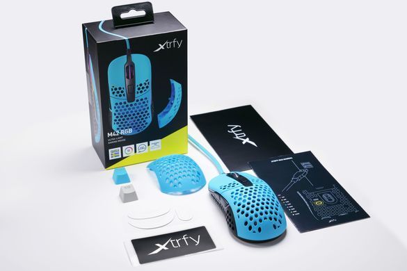 Миша Xtrfy M42, USB-A, RGB, Miami Blue (XG-M42-RGB-BLUE) [103953]