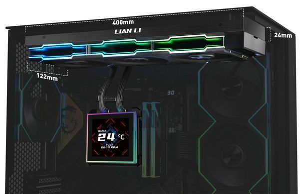Система водяного охолодження Lian Li HydroShift II LCD-S 360TL Black (G89.GHS2LCDS36TB.00) [617742]