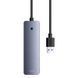 USB-хаб Baseus UltraJoy Series 4-Port HUB Lite 50cm Space Grey（USBA to USB3.0*4+Type-C5V） (B0005280B811-01) [806517], фото 3