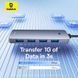USB-хаб Baseus UltraJoy Series 4-Port HUB Lite 50cm Space Grey（USBA to USB3.0*4+Type-C5V） (B0005280B811-01) [806517], фото 11