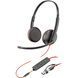 Гарнітура комп'ютерна стерео On-ear Poly Blackwire 3225, USB-A, USB-C, 3.5 мм, всеспрямований, чорний (8X229AA) [107400], фото 2