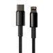 Кабель Baseus Tungsten Gold Fast Charging Data Cable Type-C to iP PD 20W 2m Black (CATLWJ-A01) [802550], фото 1