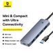 USB-хаб Baseus UltraJoy Series 4-Port HUB Lite 50cm Space Grey（USBA to USB3.0*4+Type-C5V） (B0005280B811-01) [806517], фото 8