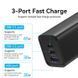 Зарядний пристрій 3xUSB 65W (2xUSB-C+USB-A) PD3.0+QC4.0 чорний Vention (FEDB0-EU) [42794], фото 6