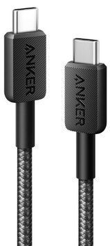 Кабель Anker 322 USB-C to USB-C - 1.8m Nylon Black (A81F6G11) [201979]