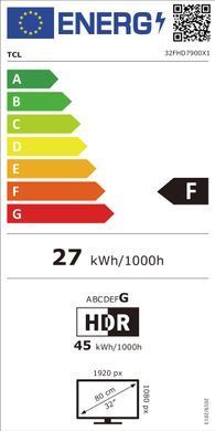 Телевізор 32" TCL LED FHD 60Hz Smart Android TV Black (32FHD7900) [111207]
