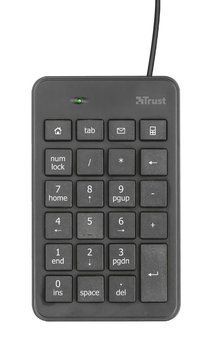 Клавіатура мембрана Trust Xalas USB-A Numeric Keypad 23Key, USB-A, чорний (22221_TRUST) [103531]
