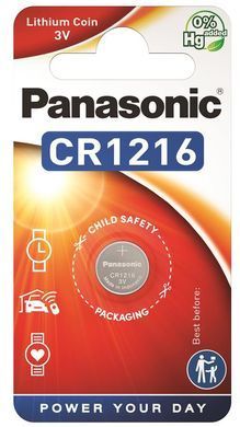 Батарейка Panasonic літієва CR1216 блістер, 1 шт. (CR-1216EL/1B) [113381]