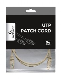 Патч-корд UTP Cablexpert літий, 50u "штекер із засувкою, 0.5 м, сірий (PP12-0.5M) [611799]