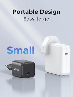 Зарядний пристрій 1xUSB 20W (USB-C) PD GaN Tech X512 Сірий Ugreen (55528) [404028]