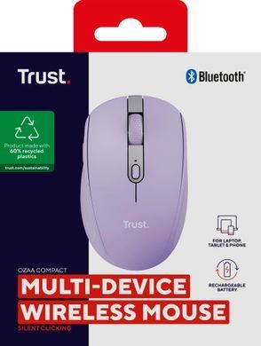 Миша Trust Ozaa Compact Multi-Device, WL/BT, фіолетовий (25384_TRUST) [110864]