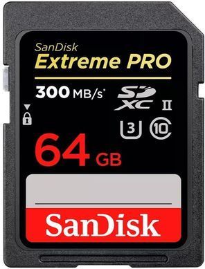 Карта пам'яті SanDisk SD 64GB C10 UHS-II U3 R280/W100MB/s Extreme Pro V60 (SDSDXEP-064G-GN4IN) [110092]