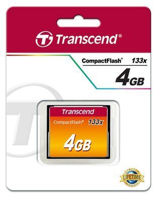 Карта пам'яті Transcend CF 4GB 133X (TS4GCF133) [108887]