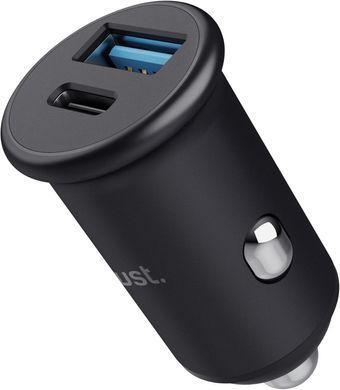 Зарядний пристрій автомобільний Trust 38Вт USB-A/USB-C PD, QC, чорний (25197_TRUST) [108395]