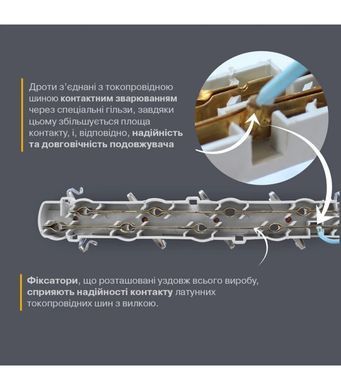 Подовжувач блоковий (PP) Electrum 5 розеток 3м із вимикачем та 2 Type-C + USB (C-ES-1991) [605298]