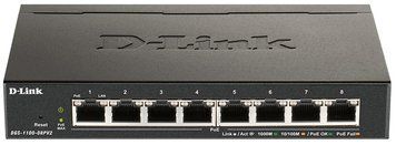 Комутатор D-Link 8xGE PoE 64Вт, EasySmart (DGS-1100-08PV2) [105035]