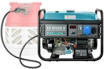 Генератор газобензиновий Konner&Sohnen KS 9000E G, 230В, 6.5кВт, електростартер, 83.0кг (KS9000EG) [105948]