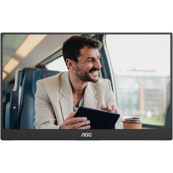 Монітор TFT 15.6" AOC, IPS, HDMI, USB- C, колонки, чорний (16T20E2) [405573]