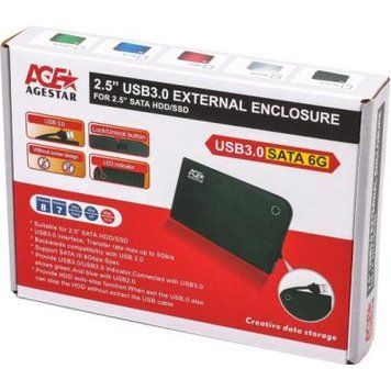Зовнішня кишеня USB3.0 для HDD SATA 2,5" AgeStar (3UB 2A14 (White)) [620801]