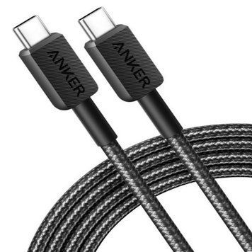 Кабель Anker 322 USB-C - USB-C, 1.8 м, Black (A81F6G11) [618383]