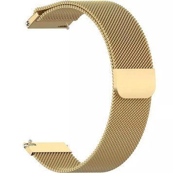 Ремінець BeCover Milanese Style для Xiaomi Amazfit Bip (20mm) Lite/Bip S Lite/GTR 42mm/GTS/TicWatch S2/TicWatch E/GTS 3/GTS 2 mini Gold (707682) [604816]