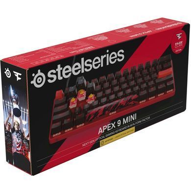 Клавіатура ігрова оптична SteelSeries Apex 9 TKL UA OptiPoint Mini Faze Clan (64853) [401046]