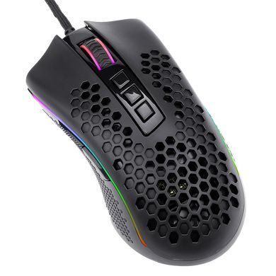 Мишка Redragon Storm M808 RGB Optical, ігрова, 12400dpi., 7кн., Ultralight чорна (77854) [401215]