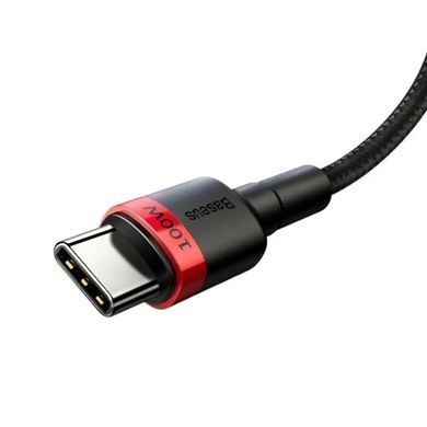 Кабель Baseus Cafule PD2.0 100W flash charging Type-C For Type-C cable (20V 5A)2m Red+Black (CATKLF-AL91) [804398]