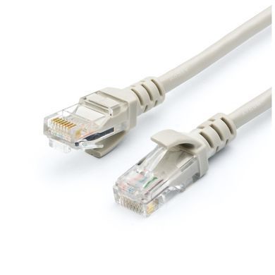 Патч-корд литий, UTP, RJ45, Cat.5e, 15m, сірий (4965) [610072]