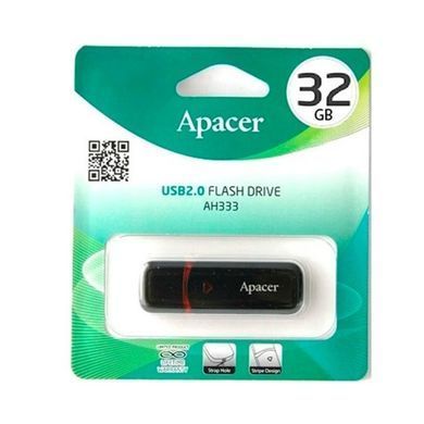 Флеш-накопичувач Apacer USB 2.0 AH333 32Gb Black (AP32GAH333B-1) [802907]