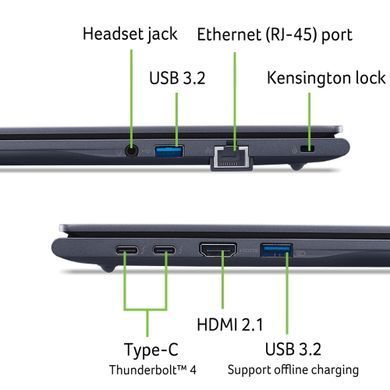 Ноутбук Acer TravelMate TMP416-74 16" WUXGA IPS, Intel U5-225H, 16GB, F1TB, UMA, Win11P, синій (NX.BKGEU.002) [108055]